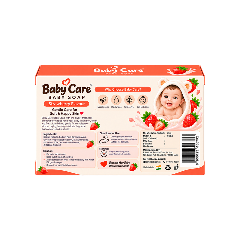 Strawberry Gentle Baby Soap