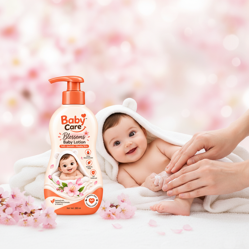 Baby Care Blossoms Baby Lotion - Ultra HD Lifestyle