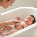 Baby Care Soap Applied on Baby Skin