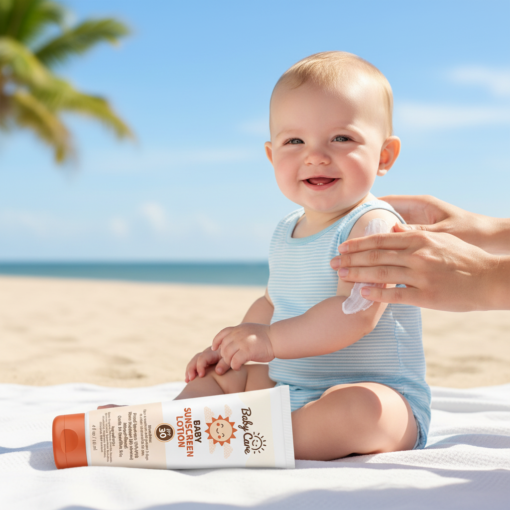 Baby Sunscreen Lotion - Ultra HD Lifestyle
