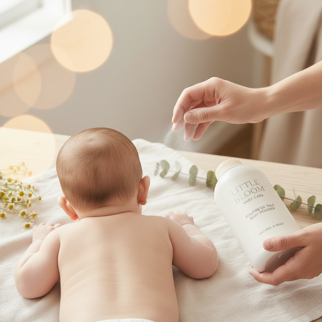 Little Bloom Baby Powder - Baby Back Application